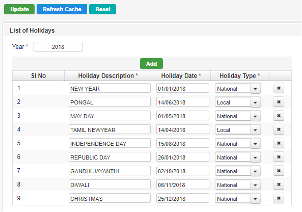 list-of-holidays